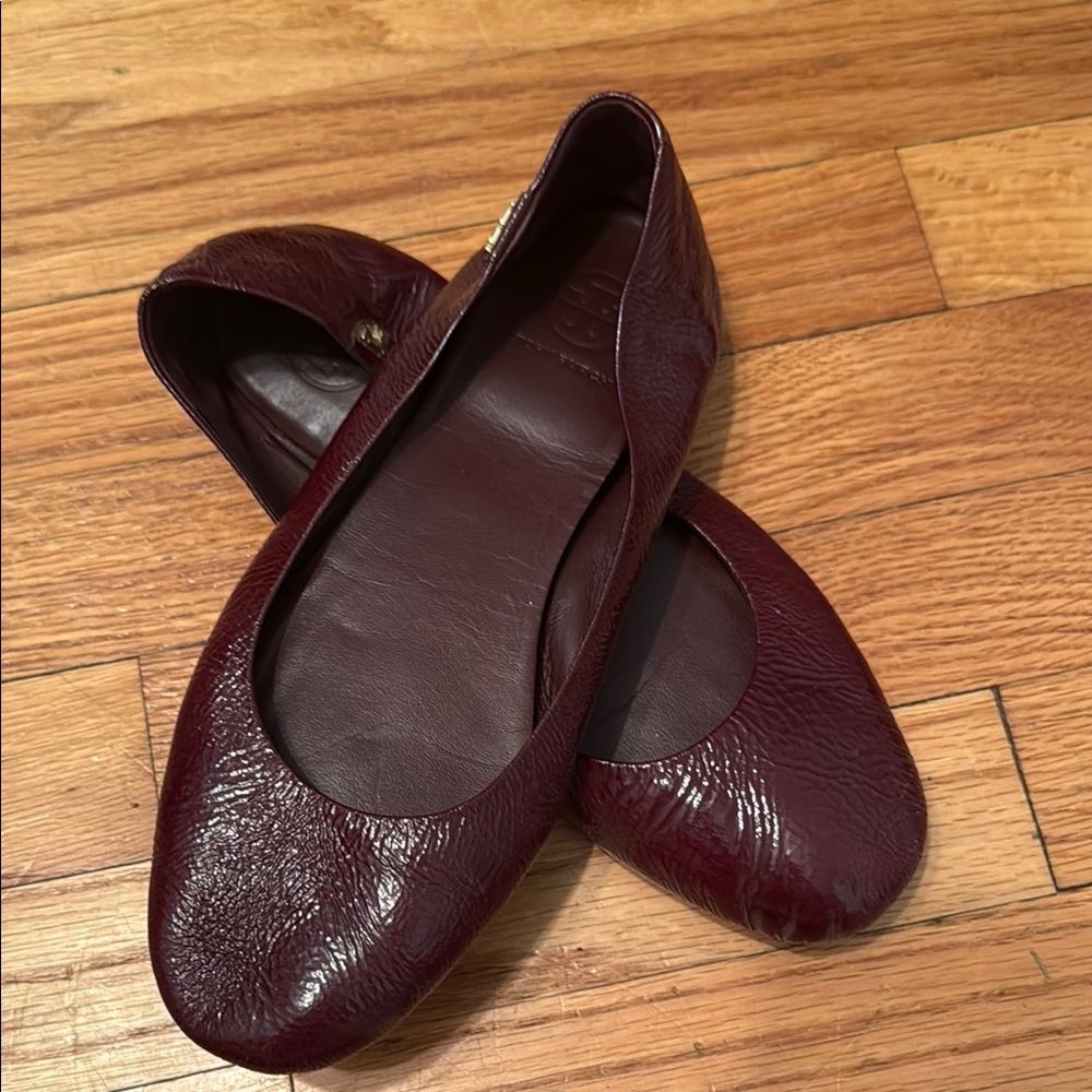Tory Burch Brown Leather Flats Moccasin Style